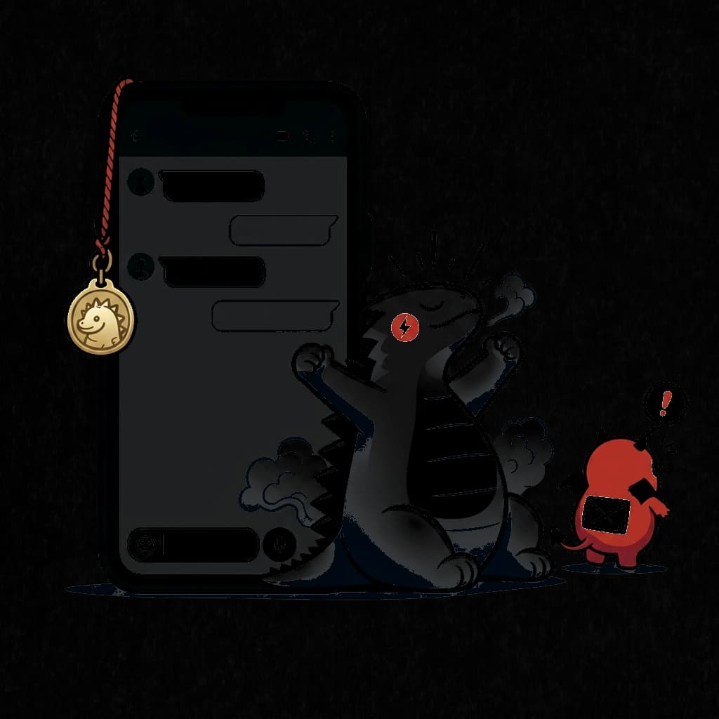 Illustration of Shugo being set up next to a phone